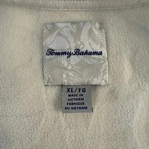 Tommy Bahama Sherpa Vest Womens XL Faux Suede Trim Coconut Cream - Picture 5 of 6